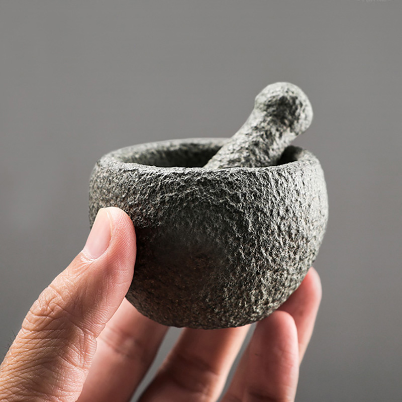 Mortar Pestle Granite - طقم هاون ومدقة من الجرانيت الطبيعي،
