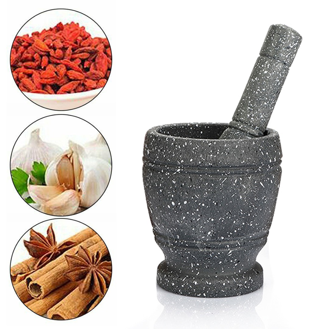 Mortar Pestle Granite - جديد مدقة الجرانيت ومدافع الهاون مجموعة
