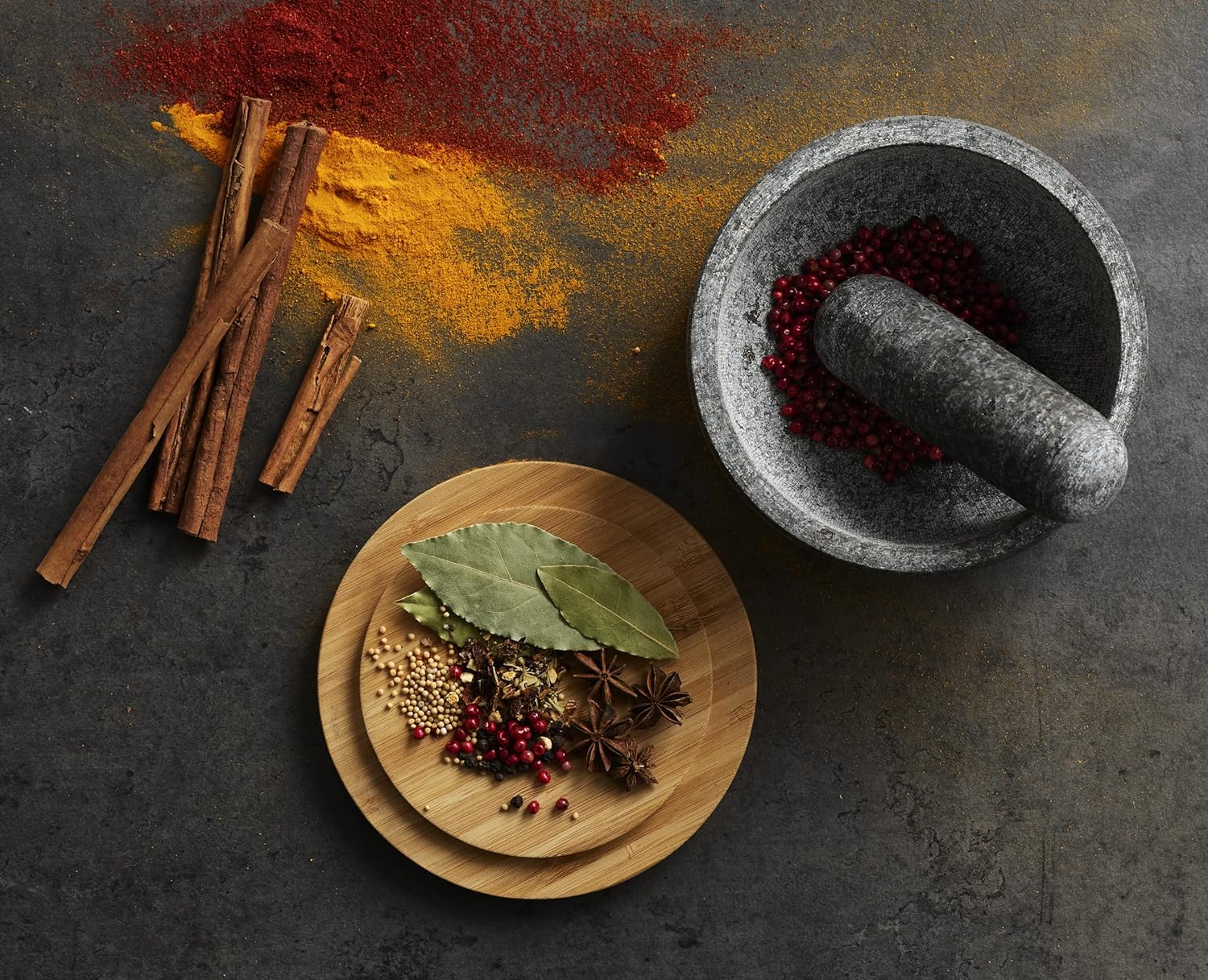 مدقة جرانيت بغطاء من الخيزران، - مراجعة Mortar Pestle Granite وسعره
